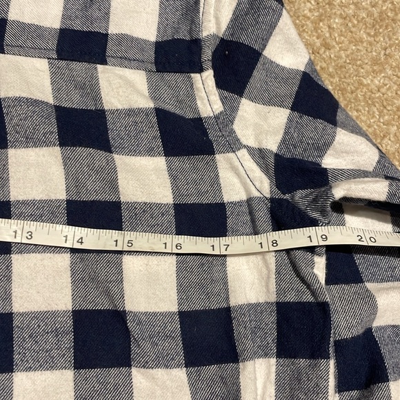 Hanna Andersson Navy Blue & White Buffalo Check Brushed Flannel In 100% Cotton - Picture 10 of 10